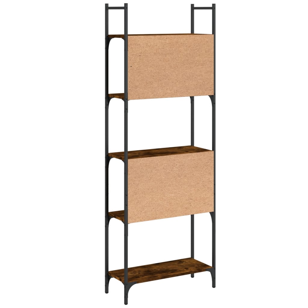 Bookshelf 5-Tier Smoked Oak 60.5x24x166.5 cm Engineered Wood