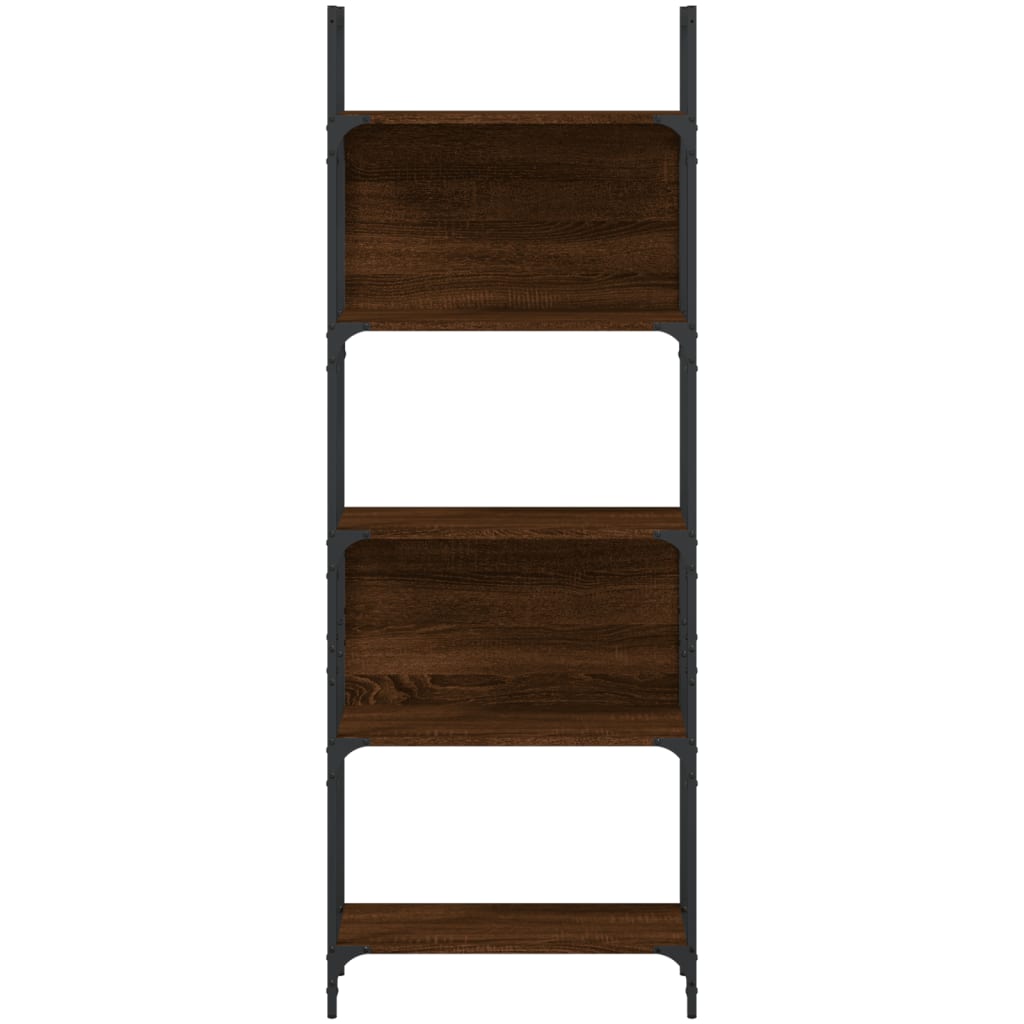 Bookshelf 5-Tier Brown Oak 60.5x24x166.5 cm Engineered Wood