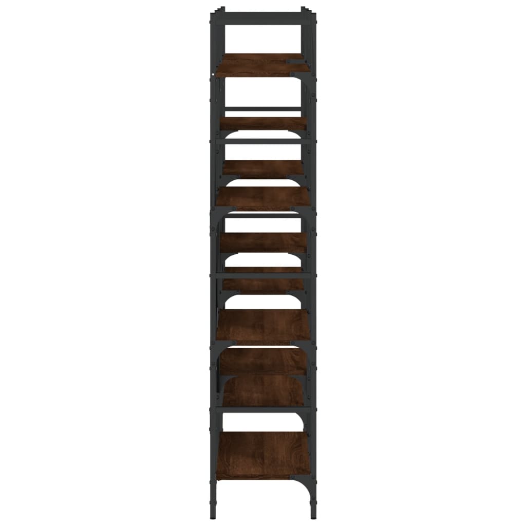 Bookshelf Brown Oak 160x28.5x136.5 cm Engineered Wood