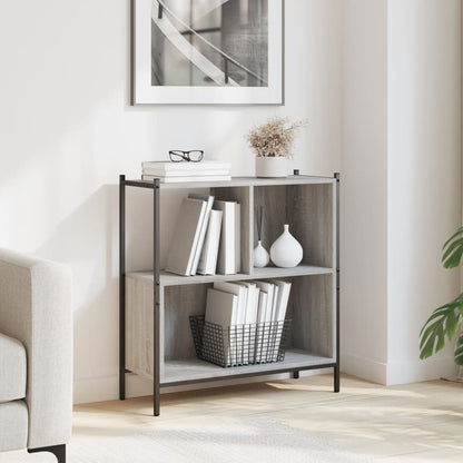 Bookcase Grey Sonoma 72x28x77.5 cm Engineered Wood