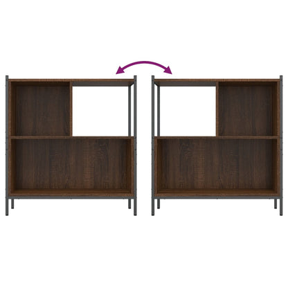 Bookcase Brown Oak 72x28x77.5 cm Engineered Wood