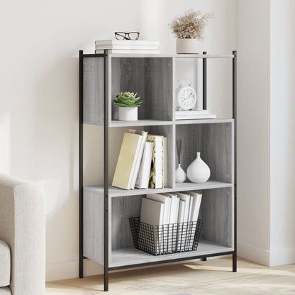 Bookcase Grey Sonoma 72x28x109 cm Engineered Wood