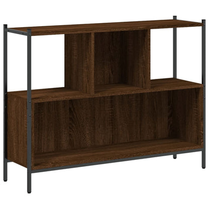 Bookcase Brown Oak 102x28x77.5 cm Engineered Wood