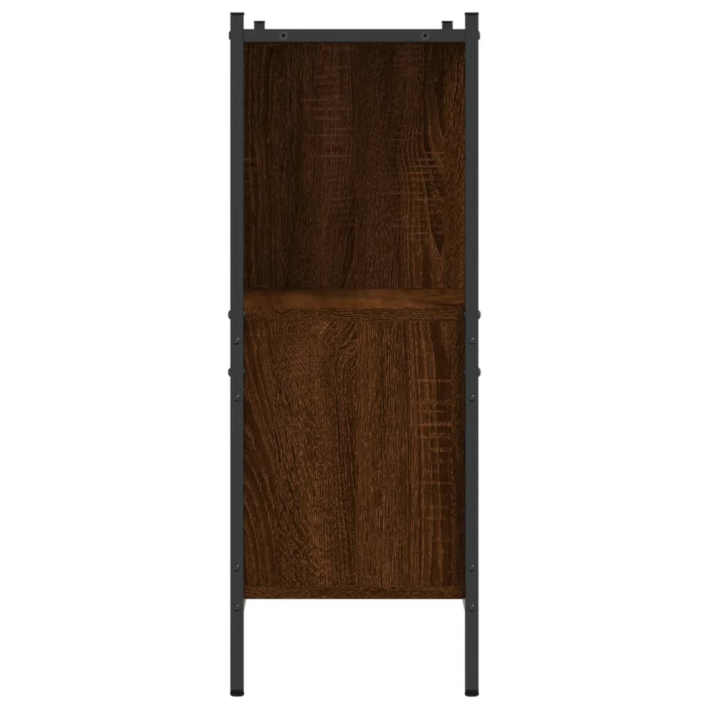 Bookcase Brown Oak 102x28x77.5 cm Engineered Wood