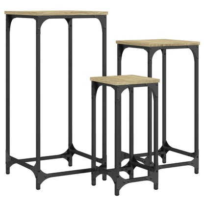 Nesting Side Tables 3 pcs Sonoma Oak Engineered Wood