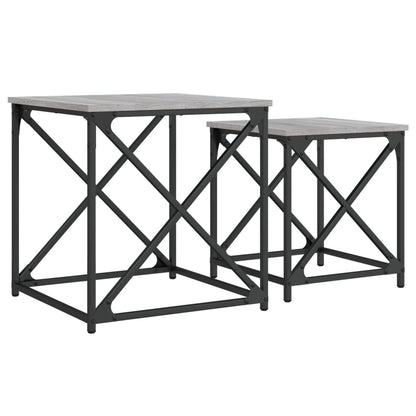 Nesting Coffee Tables 2 pcs Grey Sonoma Engineered Wood