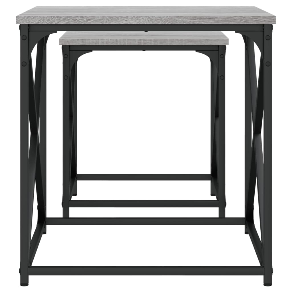 Nesting Coffee Tables 2 pcs Grey Sonoma Engineered Wood