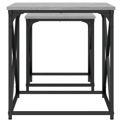 Nesting Coffee Tables 2 pcs Grey Sonoma Engineered Wood