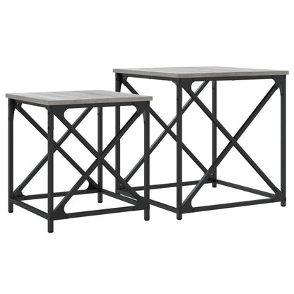 Nesting Coffee Tables 2 pcs Grey Sonoma Engineered Wood