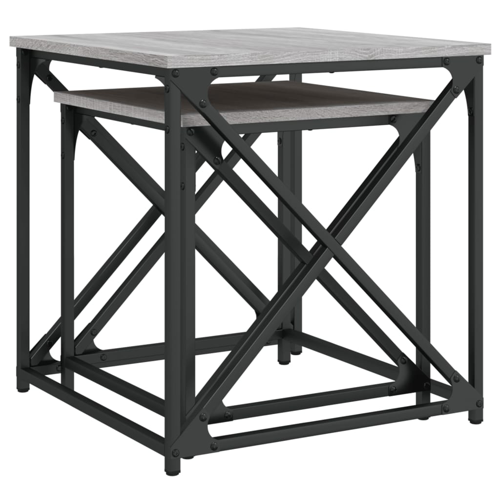 Nesting Coffee Tables 2 pcs Grey Sonoma Engineered Wood