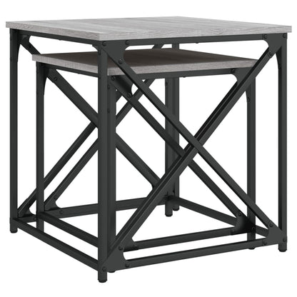 Nesting Coffee Tables 2 pcs Grey Sonoma Engineered Wood