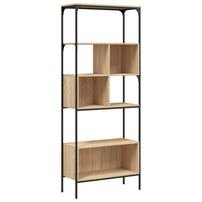 Bookcase 5-Tier Sonoma Oak 76x33x188.5 cm Engineered Wood