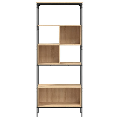 Bookcase 5-Tier Sonoma Oak 76x33x188.5 cm Engineered Wood