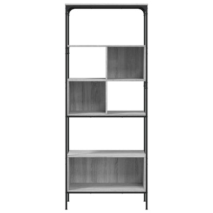 Bookcase 5-Tier Grey Sonoma 76x33x188.5 cm Engineered Wood