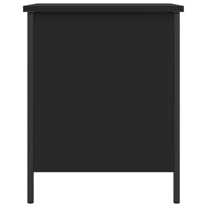 Storage Bench Black 40x42.5x50 cm Engineered Wood