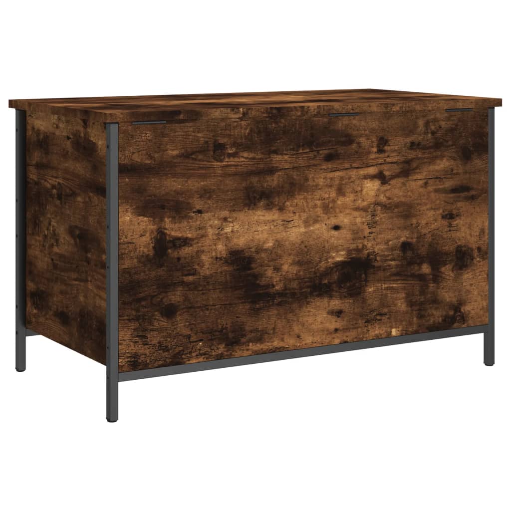 Storage Bench Smoked Oak 80x42.5x50 cm Engineered Wood