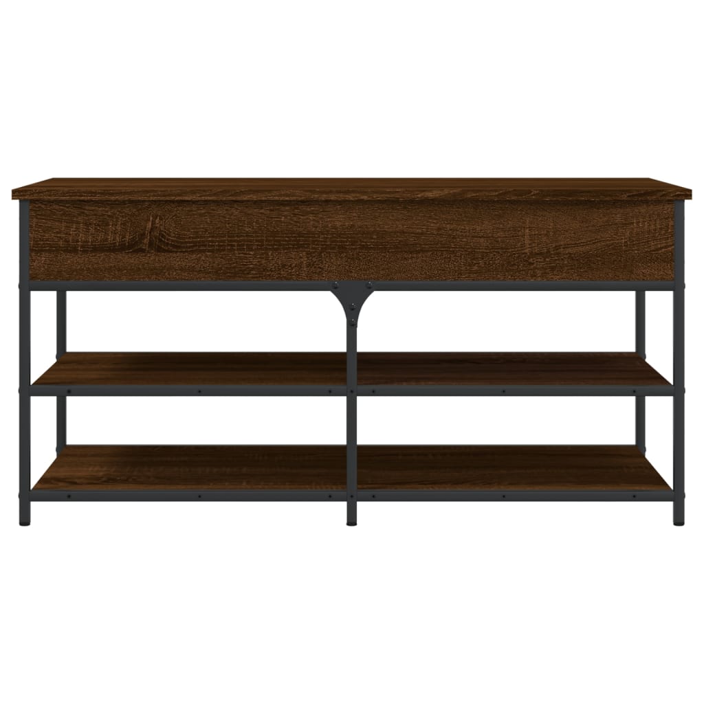 Shoe Bench Brown Oak 100x42.5x50 cm Engineered Wood