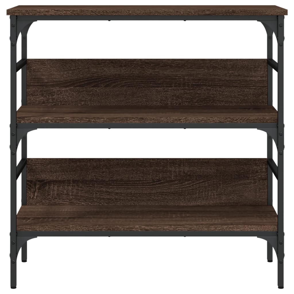 Console Table Brown Oak 75x32x75 cm Engineered Wood