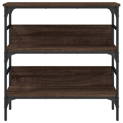 Console Table Brown Oak 75x32x75 cm Engineered Wood