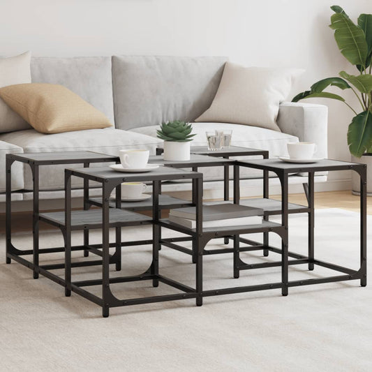Coffee Table Grey Sonoma 91x91x40 cm Engineered Wood