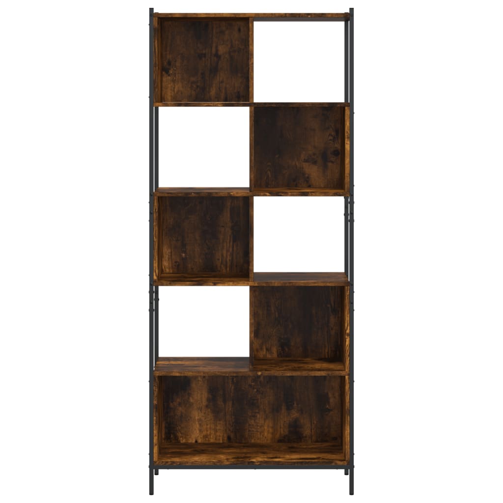 Bookcase Smoked Oak 72x28x172 cm Engineered Wood