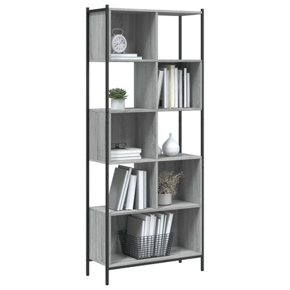 Bookcase Grey Sonoma 72x28x172 cm Engineered Wood