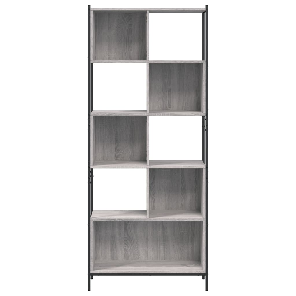 Bookcase Grey Sonoma 72x28x172 cm Engineered Wood