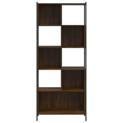 Bookcase Brown Oak 72x28x172 cm Engineered Wood