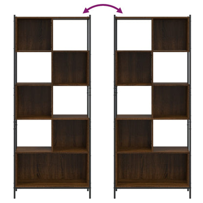 Bookcase Brown Oak 72x28x172 cm Engineered Wood