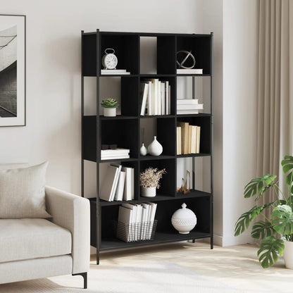 Bookcase Black 102x28x172 cm Engineered Wood