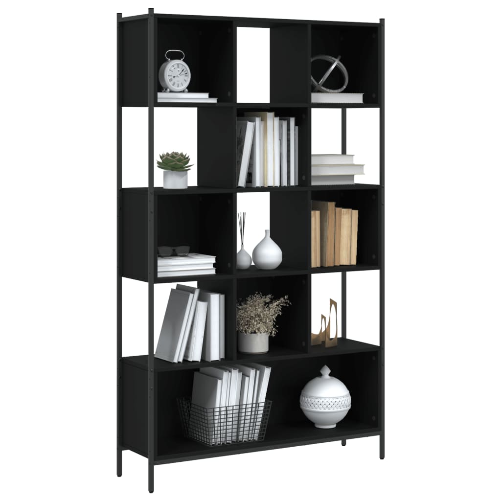 Bookcase Black 102x28x172 cm Engineered Wood