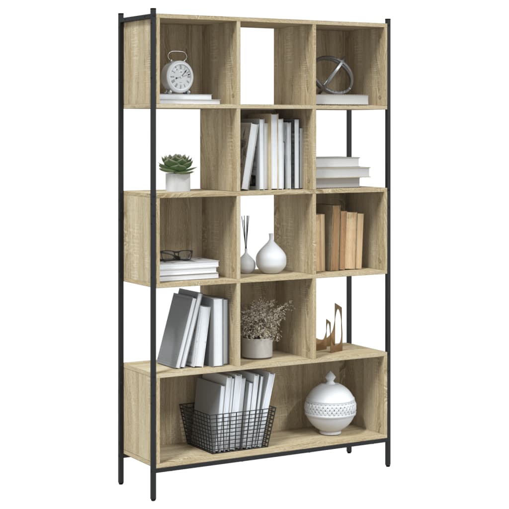 Bookcase Sonoma Oak 102x28x172 cm Engineered Wood