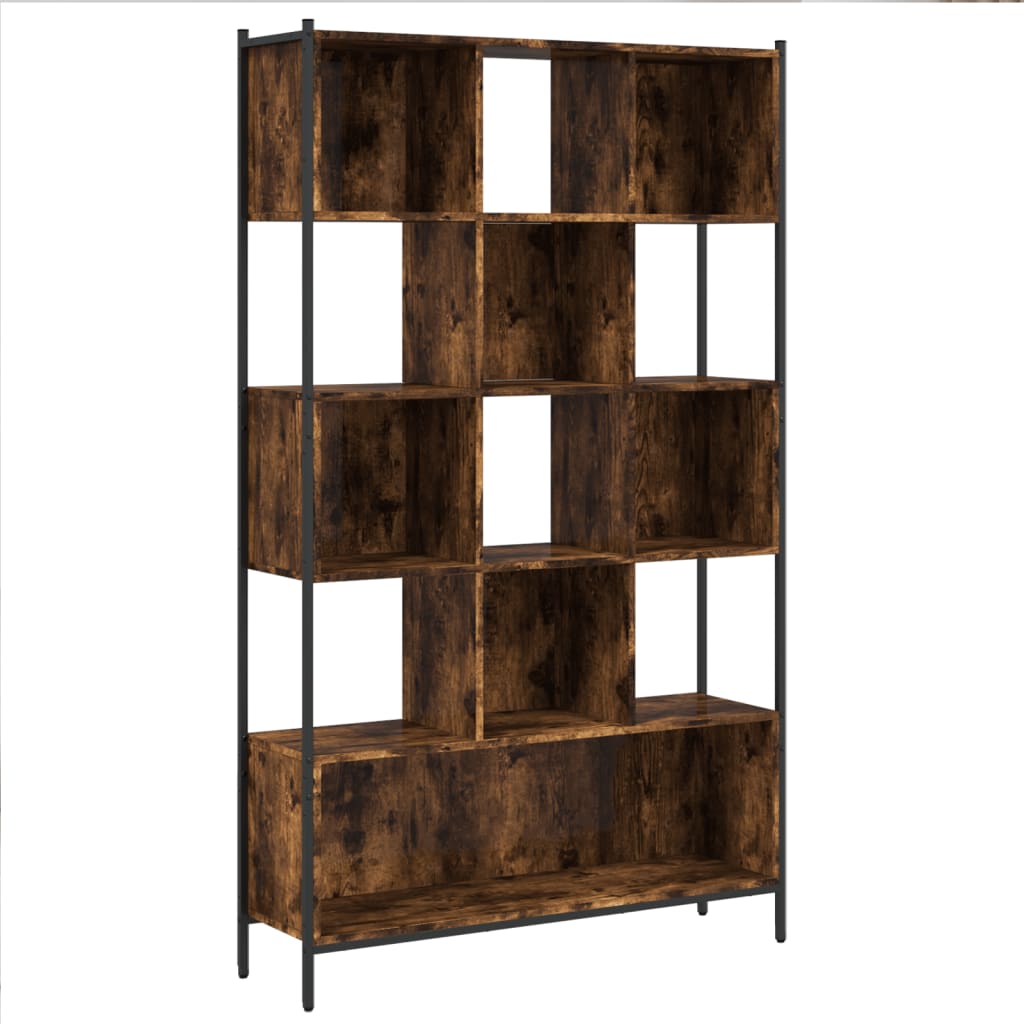 Bookcase Smoked Oak 102x28x172 cm Engineered Wood