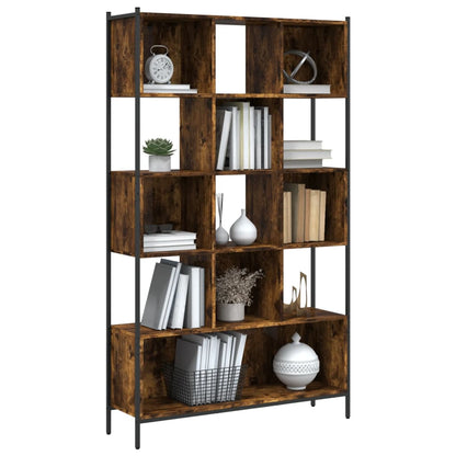 Bookcase Smoked Oak 102x28x172 cm Engineered Wood