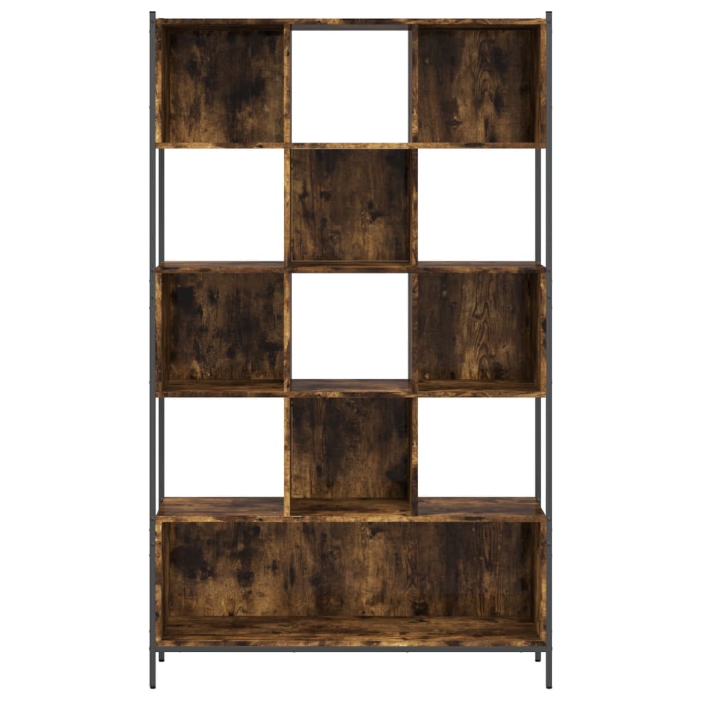 Bookcase Smoked Oak 102x28x172 cm Engineered Wood