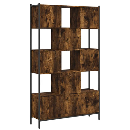 Bookcase Smoked Oak 102x28x172 cm Engineered Wood