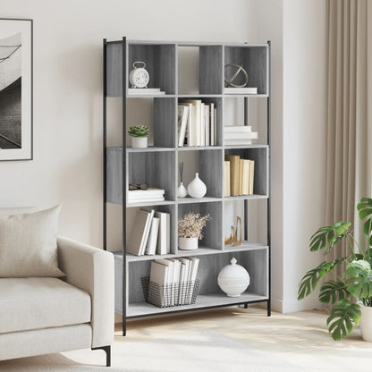 Bookcase Grey Sonoma 102x28x172 cm Engineered Wood