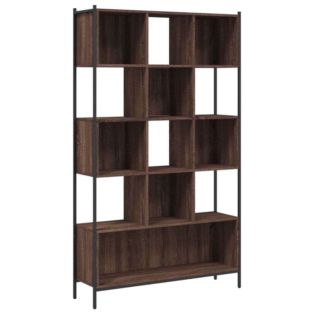 Bookcase Brown Oak 102x28x172 cm Engineered Wood