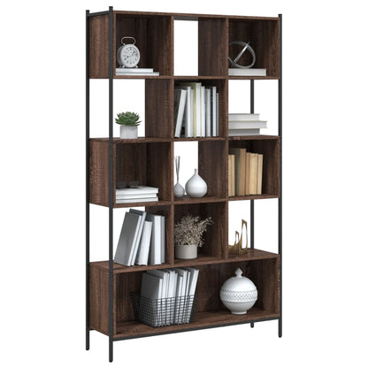 Bookcase Brown Oak 102x28x172 cm Engineered Wood