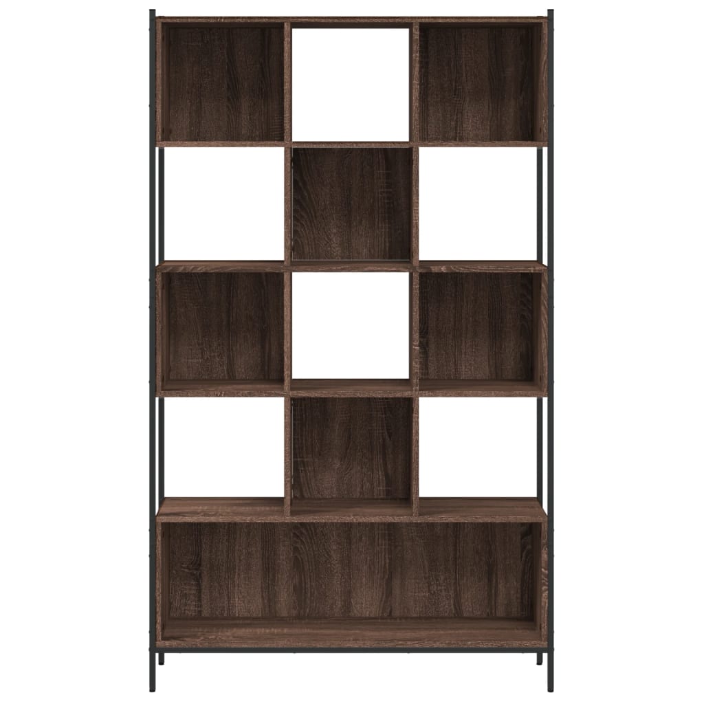 Bookcase Brown Oak 102x28x172 cm Engineered Wood