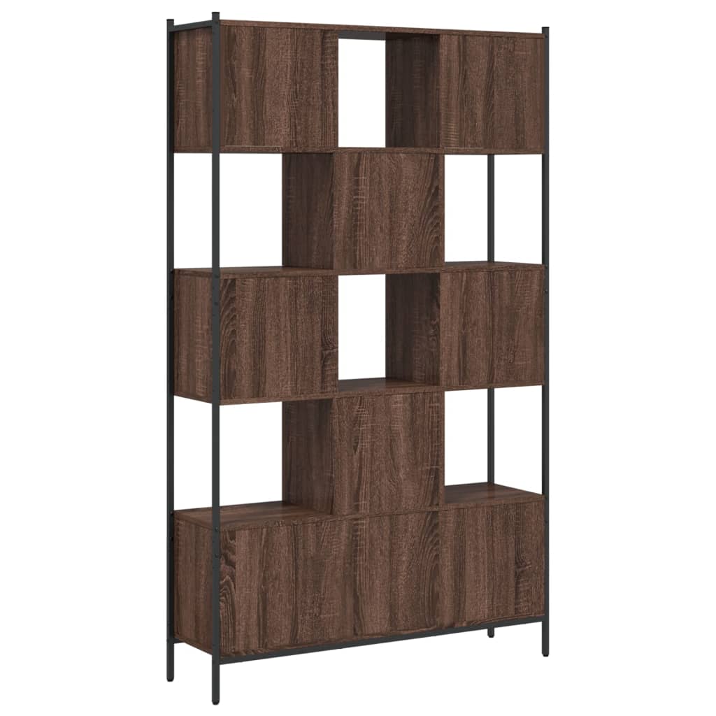 Bookcase Brown Oak 102x28x172 cm Engineered Wood