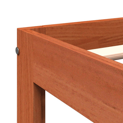 Bed Frame without Mattress Wax Brown 180x200 cm Super King Solid Wood Pine