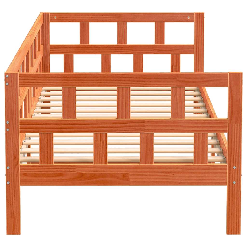 Day Bed without Mattress Wax Brown 80x200 cm Solid Wood Pine