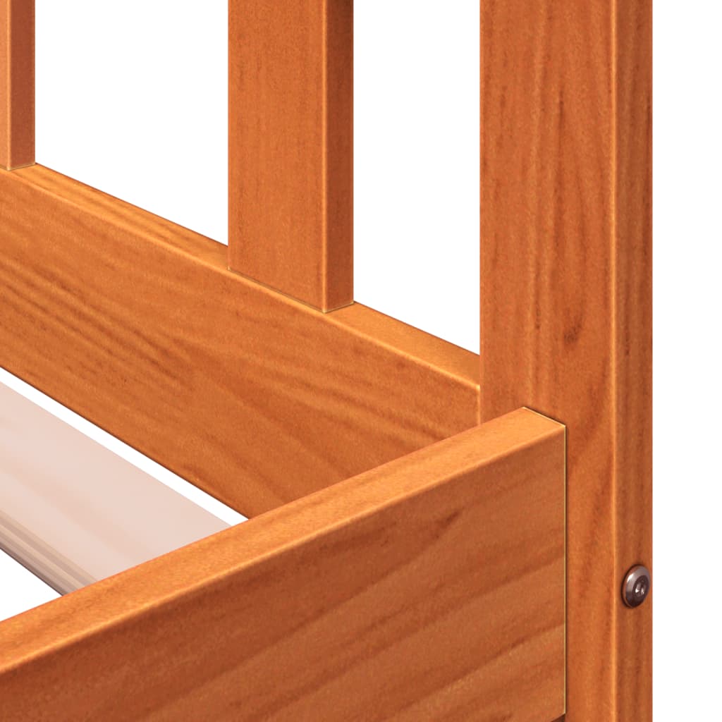 Day Bed without Mattress Wax Brown 80x200 cm Solid Wood Pine