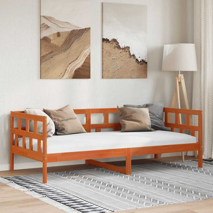 Day Bed without Mattress Wax Brown 80x200 cm Solid Wood Pine