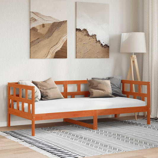 Day Bed without Mattress Wax Brown 80x200 cm Solid Wood Pine