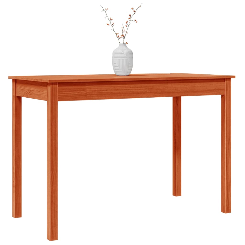 Dining Table Wax Brown 110x55x75 cm Solid Wood Pine