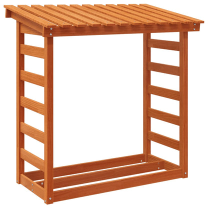 Firewood Rack Wax Brown 108x64.5x110 cm Solid Wood Pine