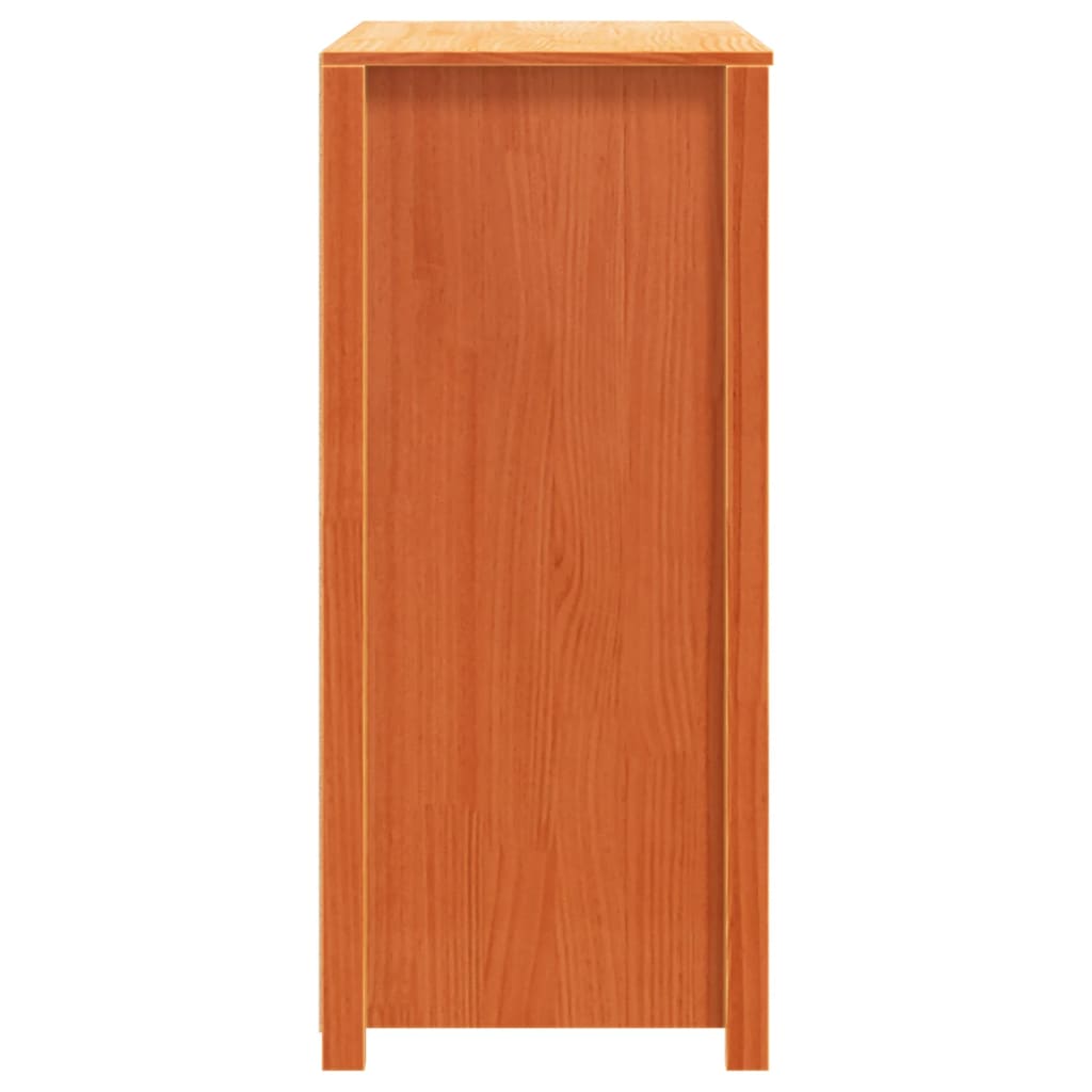 Side Cabinet Wax Brown 100x40x90 cm Solid Wood Pine