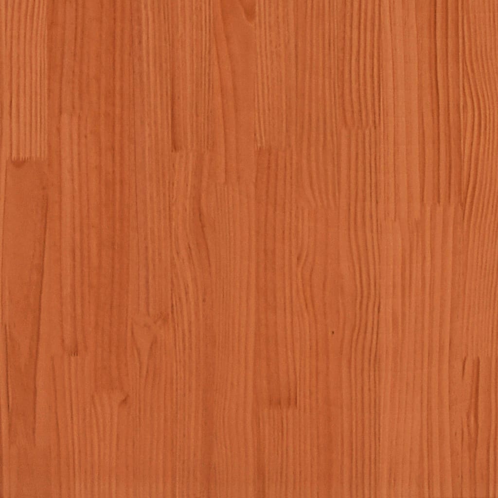 Side Cabinet Wax Brown 100x40x90 cm Solid Wood Pine